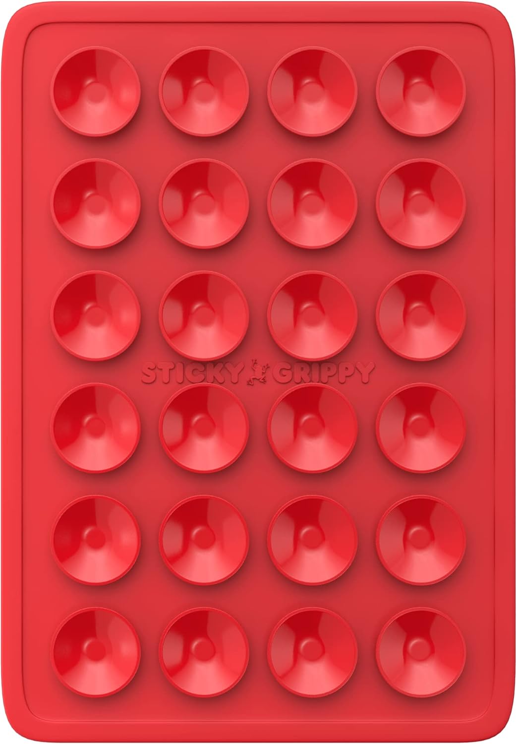 Suction Phone Case Mount, Sillicon Adhesive Phone Accessory for iPhone and Android, Hands-Free Fidget Toy Mirror Shower Phone Holder, Tiktok Videos and Selfies (Red)