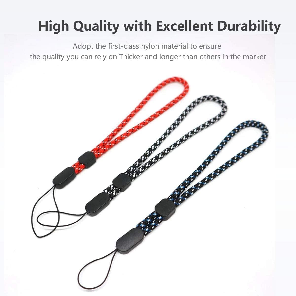 Hand Wrist Strap Lanyard, Adjustable Wristlet Hand Strap Nylon Lanyard with Quick-Release for Cell Phone Cases, Cameras, Keychains, USB Flash Drives, Tablets, Gopro and Other Portable Items