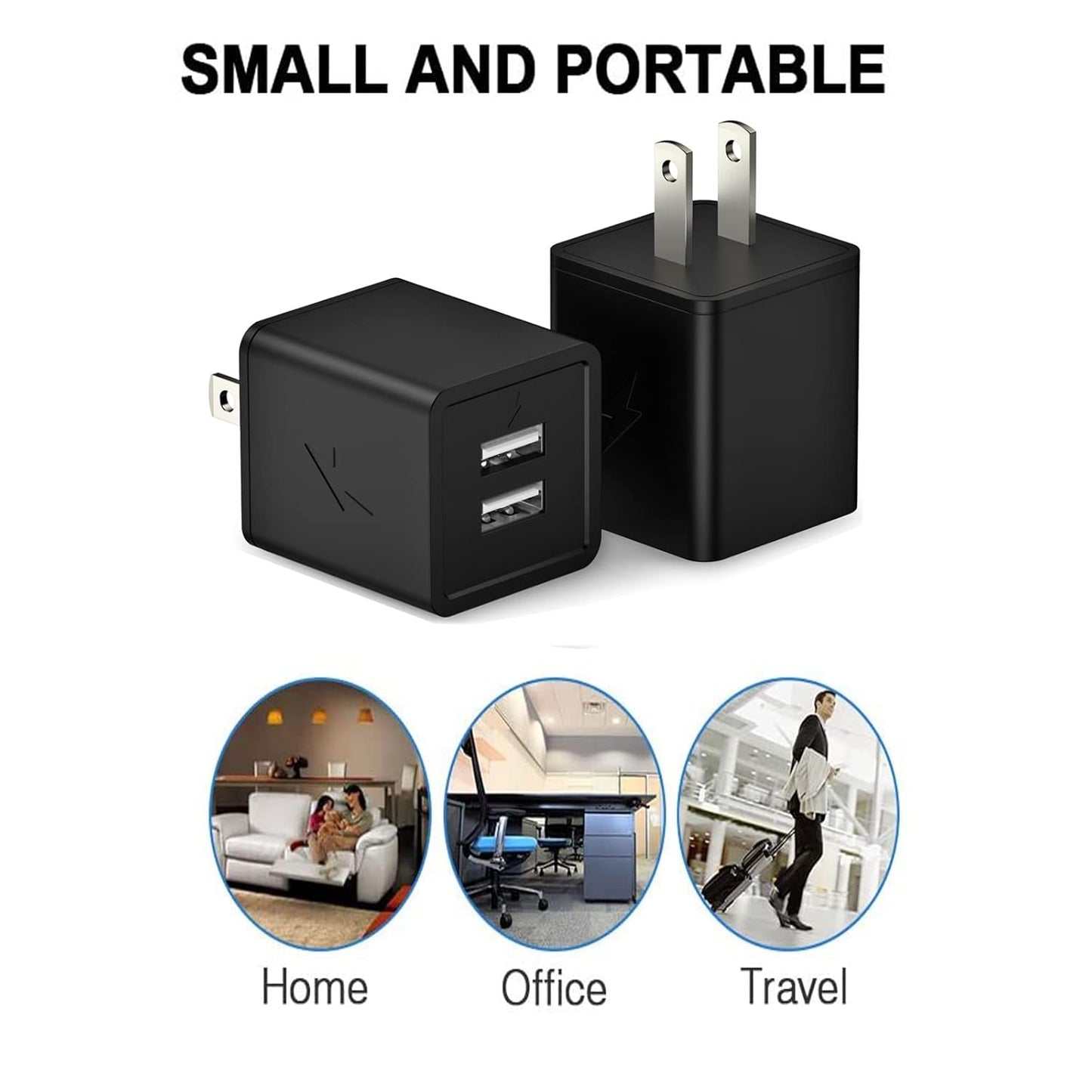 6FT Long iPhone Charger, [2Pack] Dual Port iphone Wall Charger Block Adapter with 6 Foot USB A to Lightning Fast Charging Cable Cord for iPhone 14/13/12/11/Pro Max/Pro/Plus,8 plus/7/6/XS/XR/X/SE, iPad