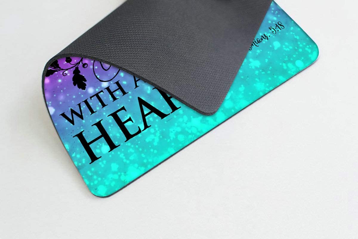 Inspirational Quote，Grateful Heart Mouse pad Customized Mousepad Non-Slip Rubber Base Mouse Pads for Computers Laptop Office Desk Accessories Mouse pad