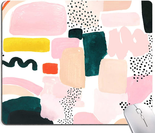 Mouse Pad, Abstract Graphic Design Mouse Pad, Washable Square Cloth Mousepad for Office Laptop, Non-Slip Rubber Computer Mouse Pads for Wireless Mouse, Cute Mouse Pads for Desk