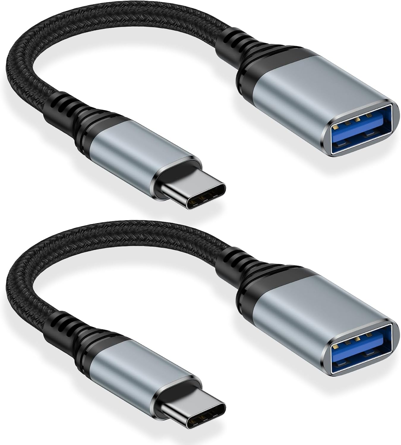 USB C to USB Adapter Type C OTG Cable for iPhone 16 Pro Max/16 Plus/16e/15,Samsung A17/A16/A54/S25/S24/S23, USBC to USB A OTG Adapter for Android,Camera,Card Reader,Flash Drive,MIDI Keyboard,Mac,Hubs