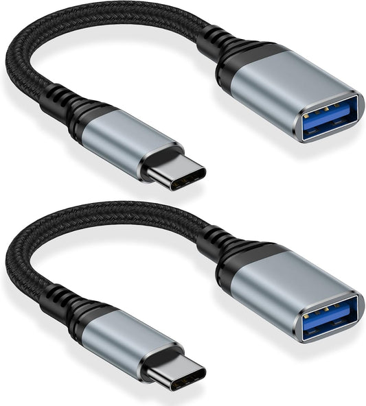 USB C to USB Adapter Type C OTG Cable for iPhone 16 Pro Max/16 Plus/16e/15,Samsung A17/A16/A54/S25/S24/S23, USBC to USB A OTG Adapter for Android,Camera,Card Reader,Flash Drive,MIDI Keyboard,Mac,Hubs