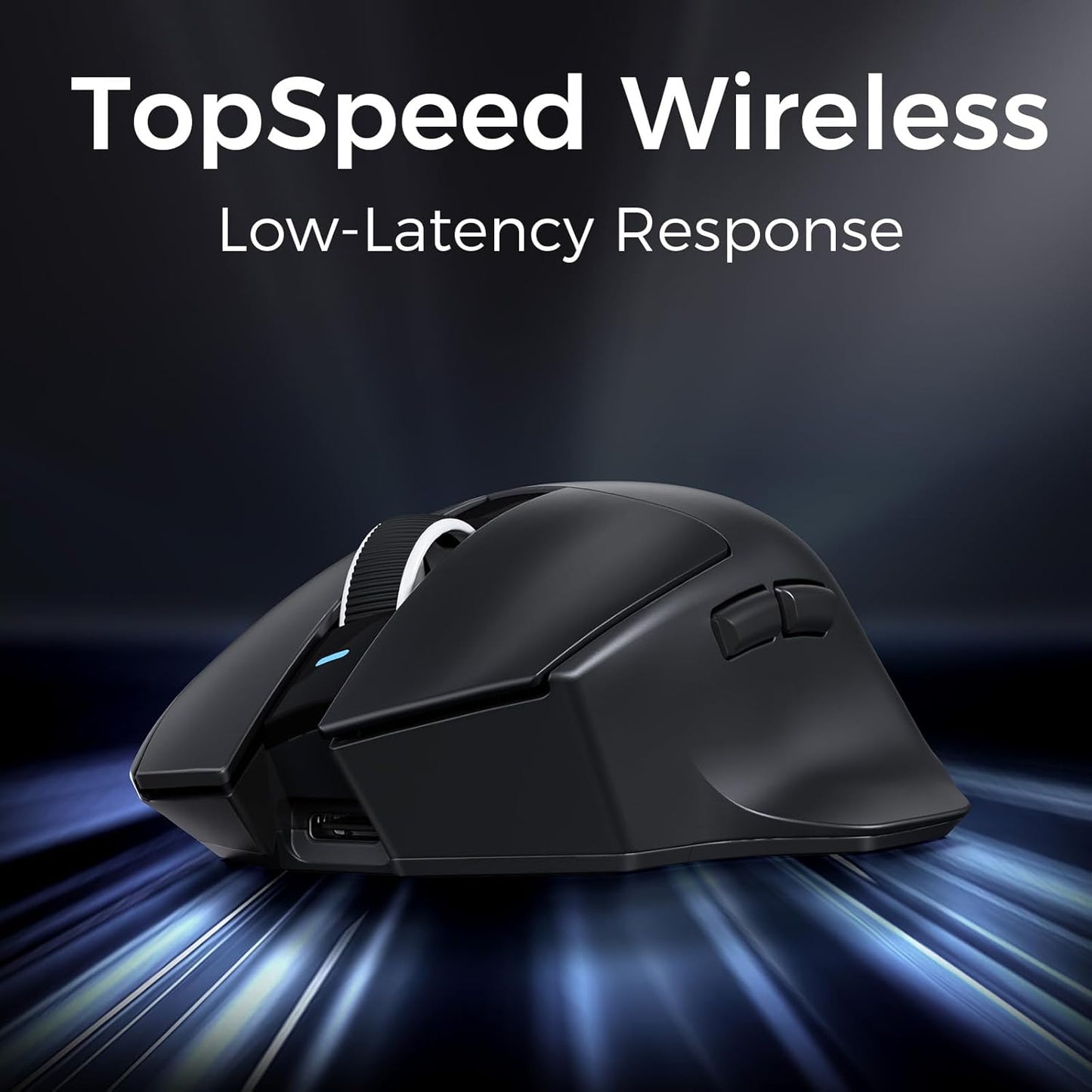 G7 Lightweight Ergonomic Wireless Mouse, PAW3311 12K DPI Sensor, Tri-Mode Connection, Wireless/Wired 1K Polling, 55g Weight, 800mAh Bettery (Black)