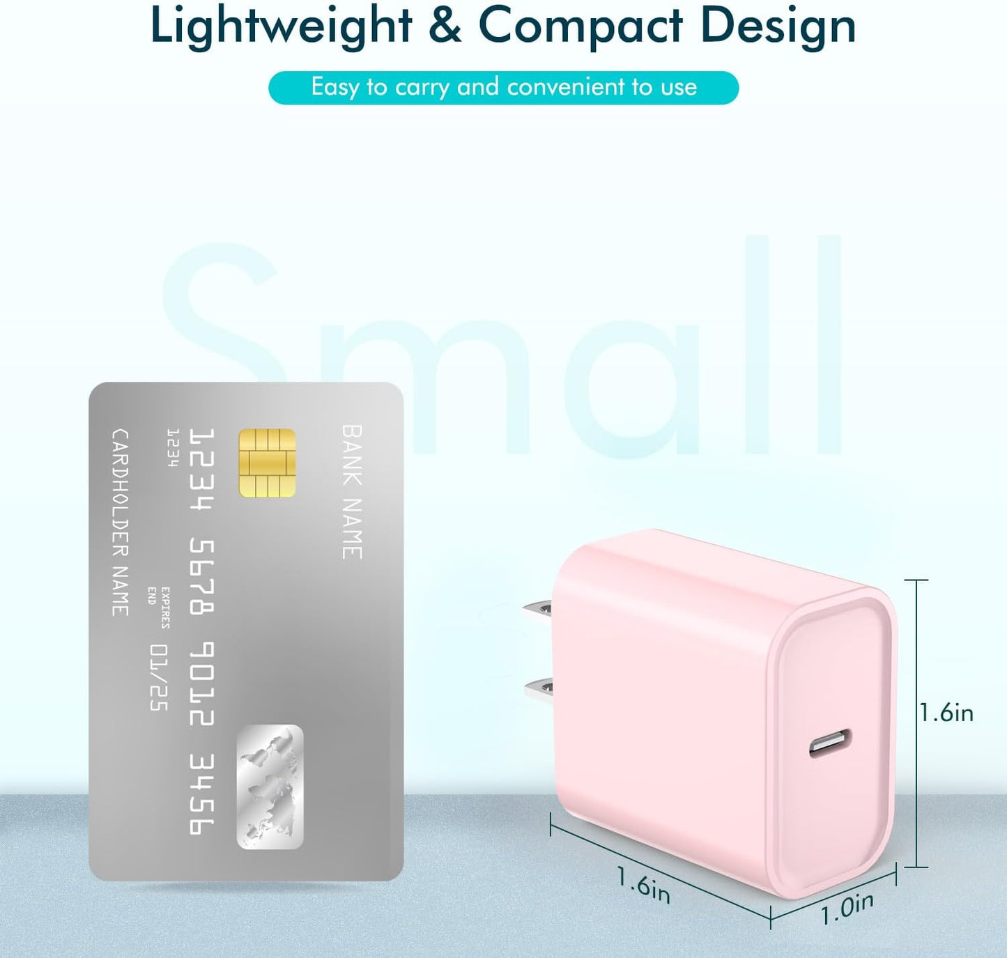 [3Pack] 20W USB C Fast Charger iPhone 16 Fast Charging, Apple 15 Charger Block 6ft C to C Long Charging Cable Cord for iPhone 16/16e/16 Pro/16 Pro Max/iPhone 15 Series/iPad Air/Mini(Pink+Blue+Purple)