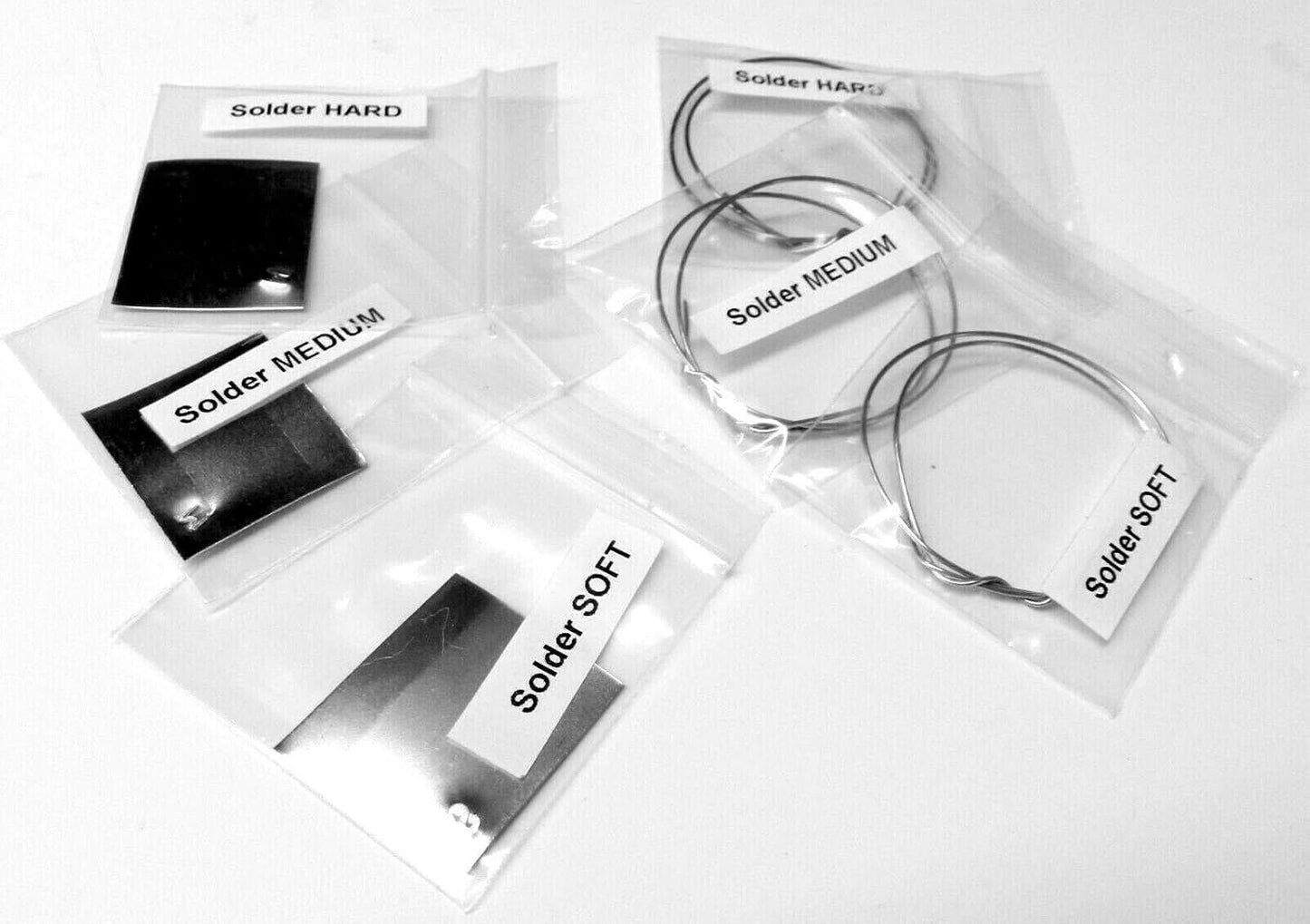 Silver Solder for Jewelry Making Assortment Pack Wire and Sheets Soft, Medium and Hard by Jets