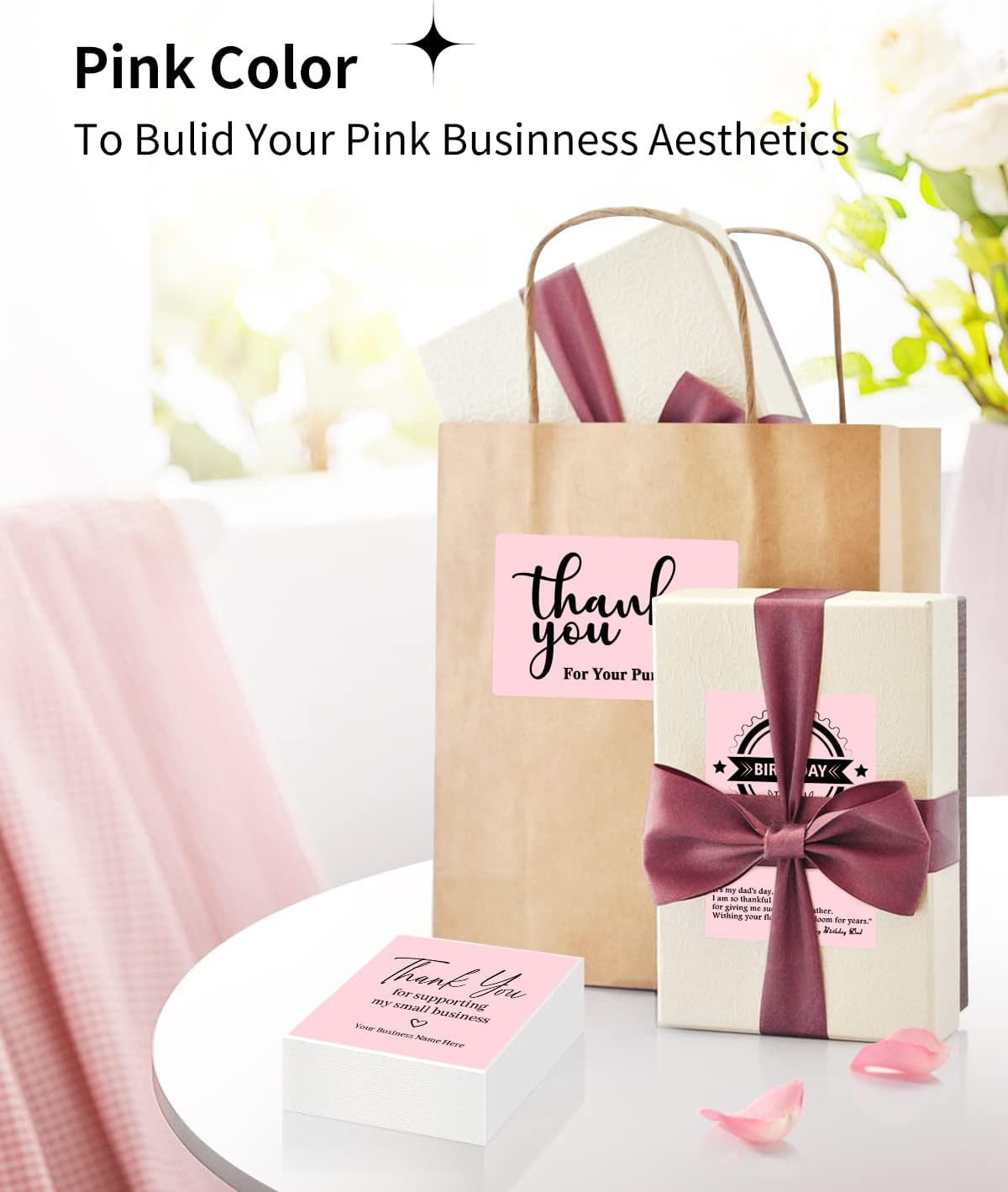 JADENS 4X6 Thermal Direct Shipping Label Compatible with JADENS MUNBYN, IDPRT, Rollo, Postage Label Paper for Small Businesses, 250 Labels/Pack, Pink