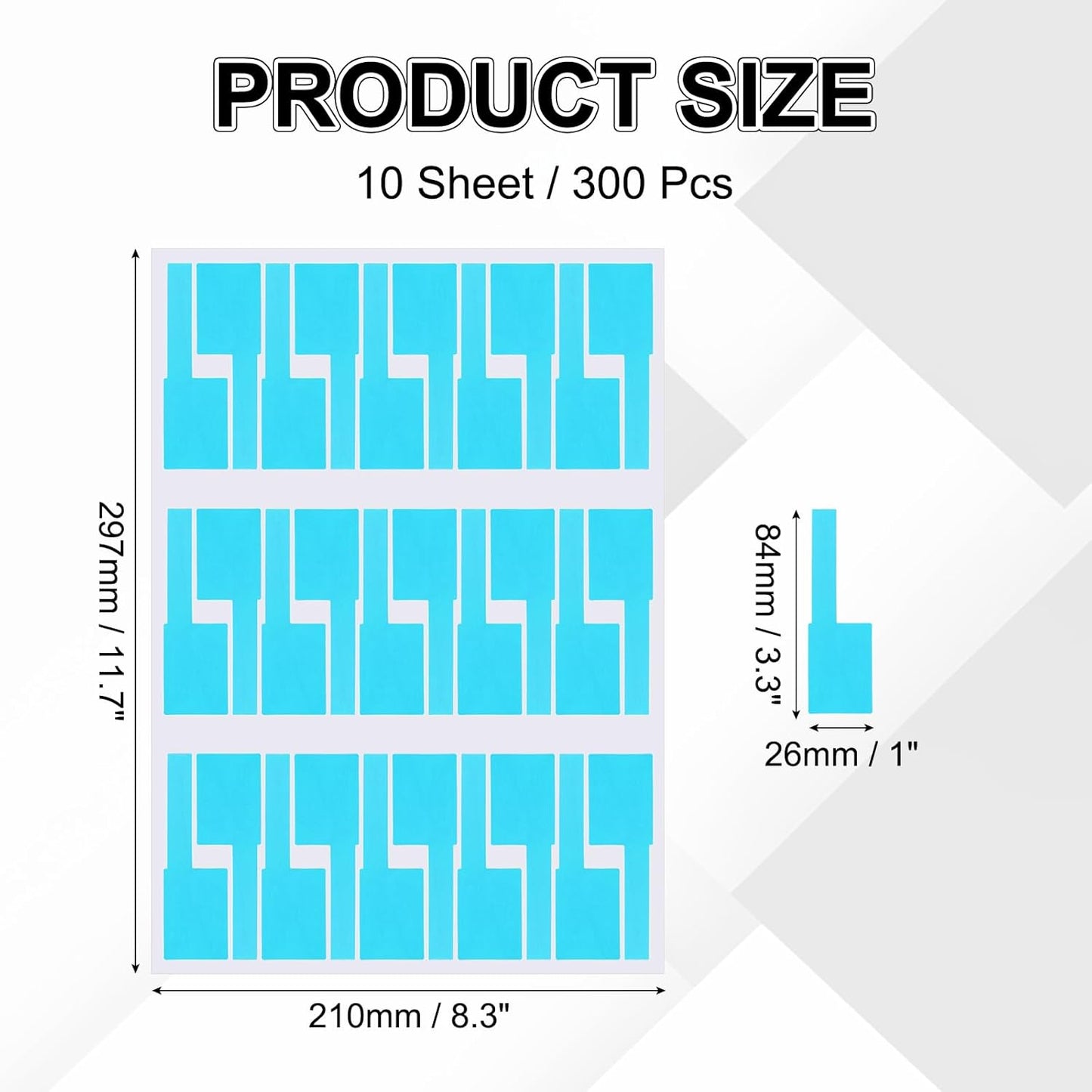 uxcell 300 Pcs Cable Labels, Waterproof Wire Cord Labels Tags, Cord Organizer Management Tags for Charger Cable Organizer Wire Markers Printer and Handwriting, Light Blue