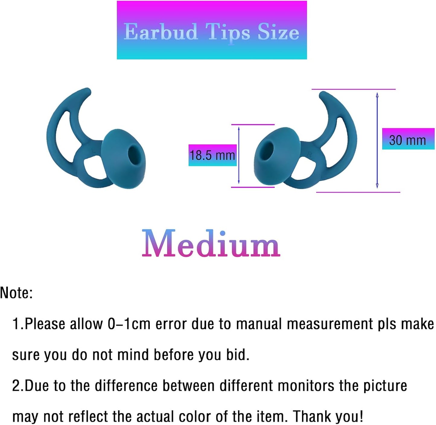 Medium Earbud Tips Silicone Replacement Ear Tips Compatible with Bose Quietcomfort and Sport Headphone Rubber Tips Earbud Cap 3 Pairs