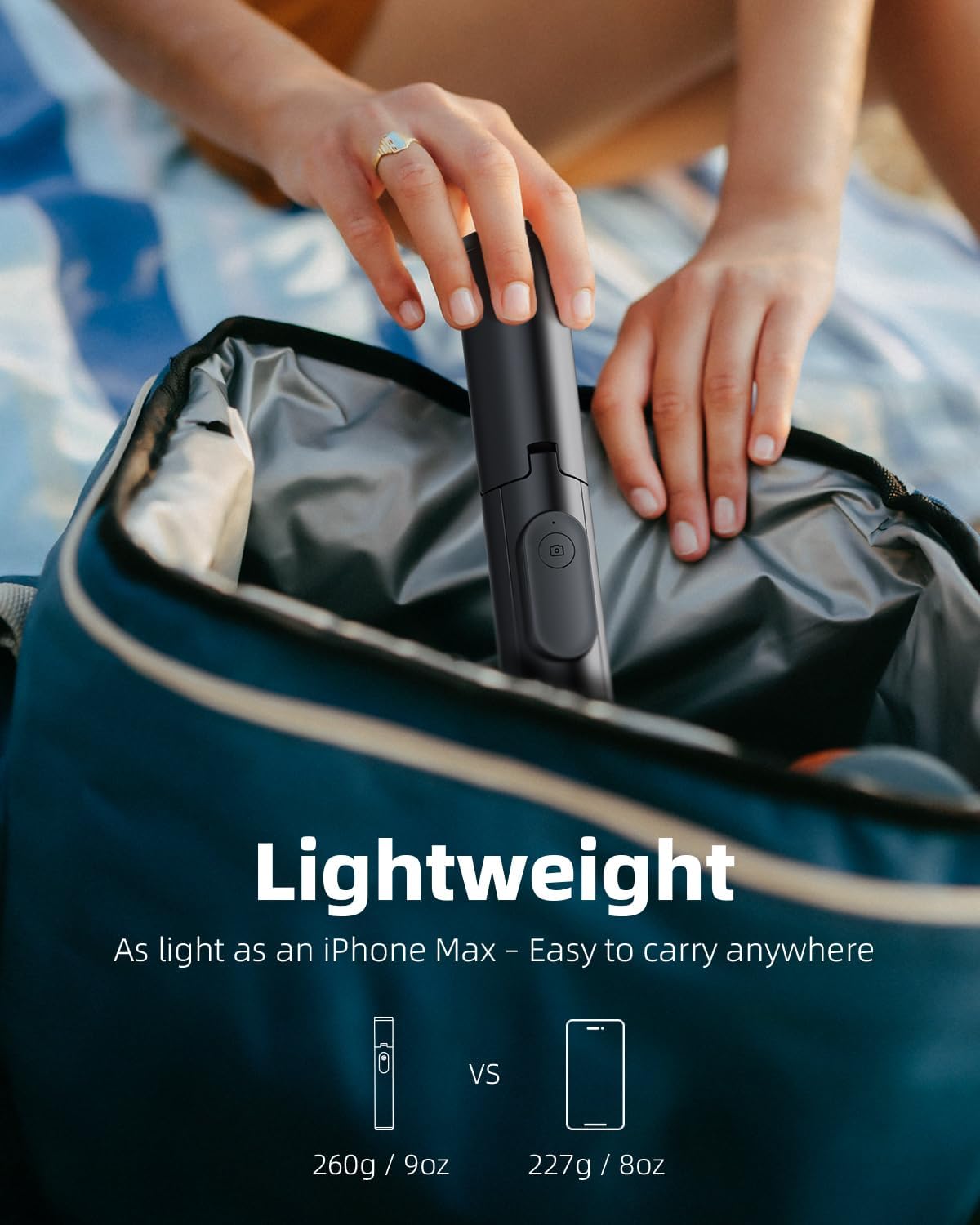 TODI Selfie Stick Tripod for iPhone, 60" Lightweight Phone Tripod Stand with Wireless Remote, Extendable Selfie Stick for iPhone, All-in-1, Compatible with iPhone/Android