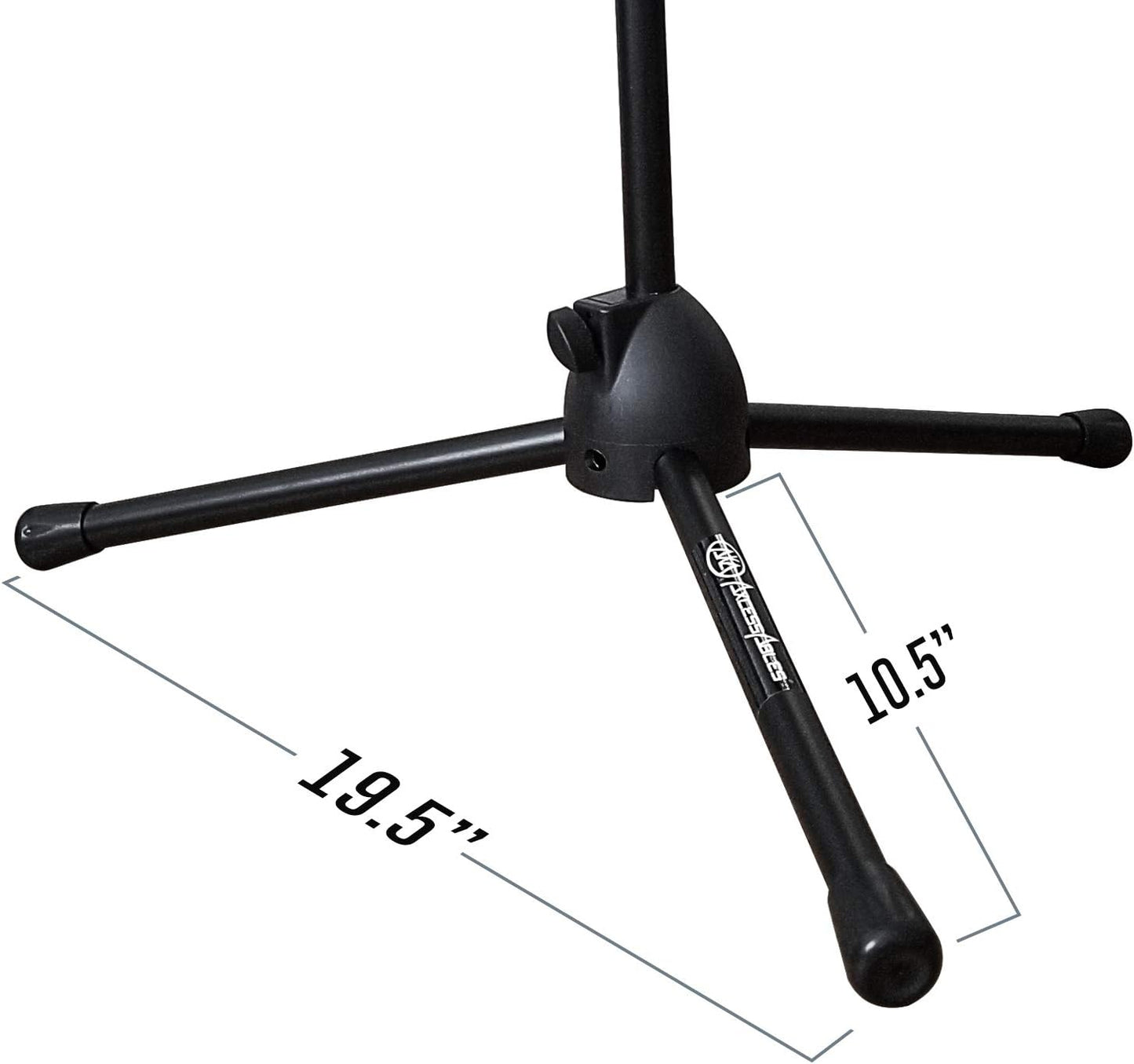 AxcessAbles Low-Profile Microphone Tripod Stand with Boom Arm | Adjustable Height Short Floor Mic Stand with Boom | Kick Drum Mike Stands |Guitar Amp Stands (2-Pack)