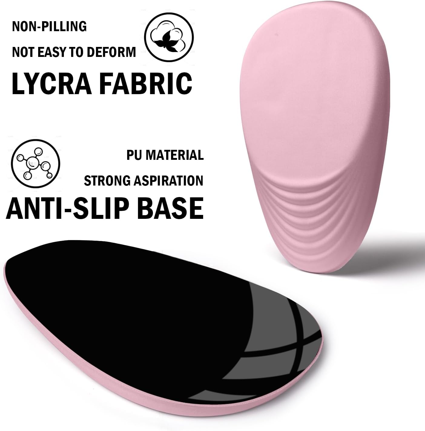 Ergonomic Mouse Pad with Wrist Rest Support,Mousepad Relief Carpal Tunnel Pain, Entire Memory Foam Mouse Pad with Non-Slip PU Base, Wireless Mouse Pad, Pink