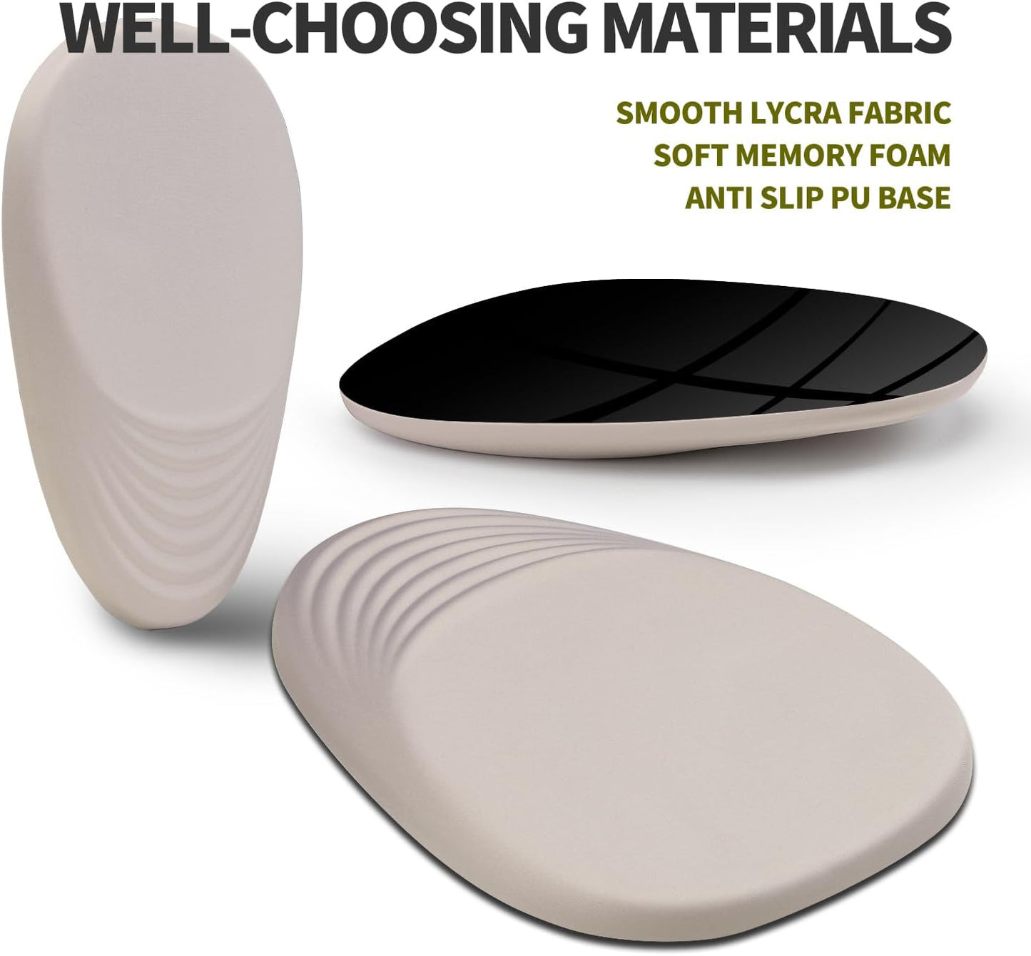 Hokafenle Ergonomic Mouse Pad Wrist Support, Terraced Slope Carpal Tunnel Wrist Pad for Mouse with Unibody Memory Foam, Wrist Rest Pain Relief Mousepad (Apricot, 11.8x7.9 in)