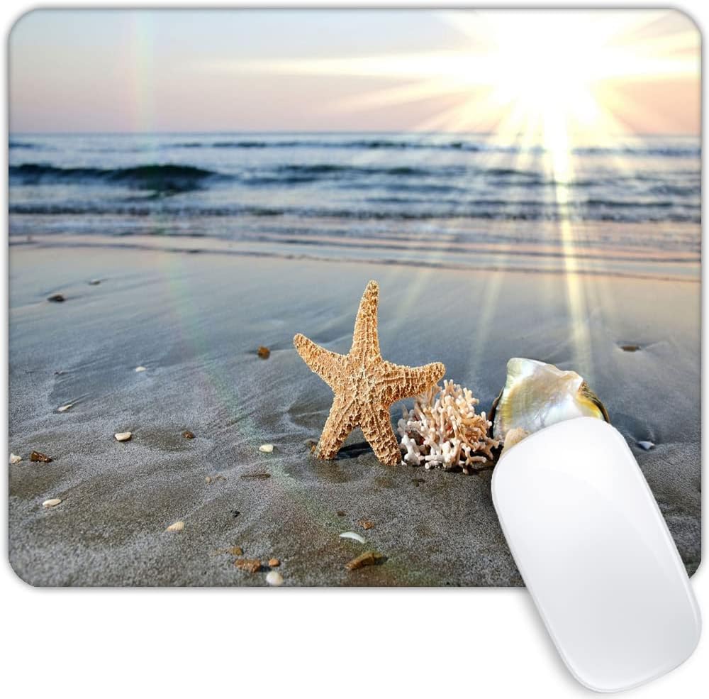Sunset Beach Baker Starfish Mouse pad Customized Mousepad Non-Slip Rubber Base Mouse Pads for Computers Laptop Office Desk Accessories Mouse pad