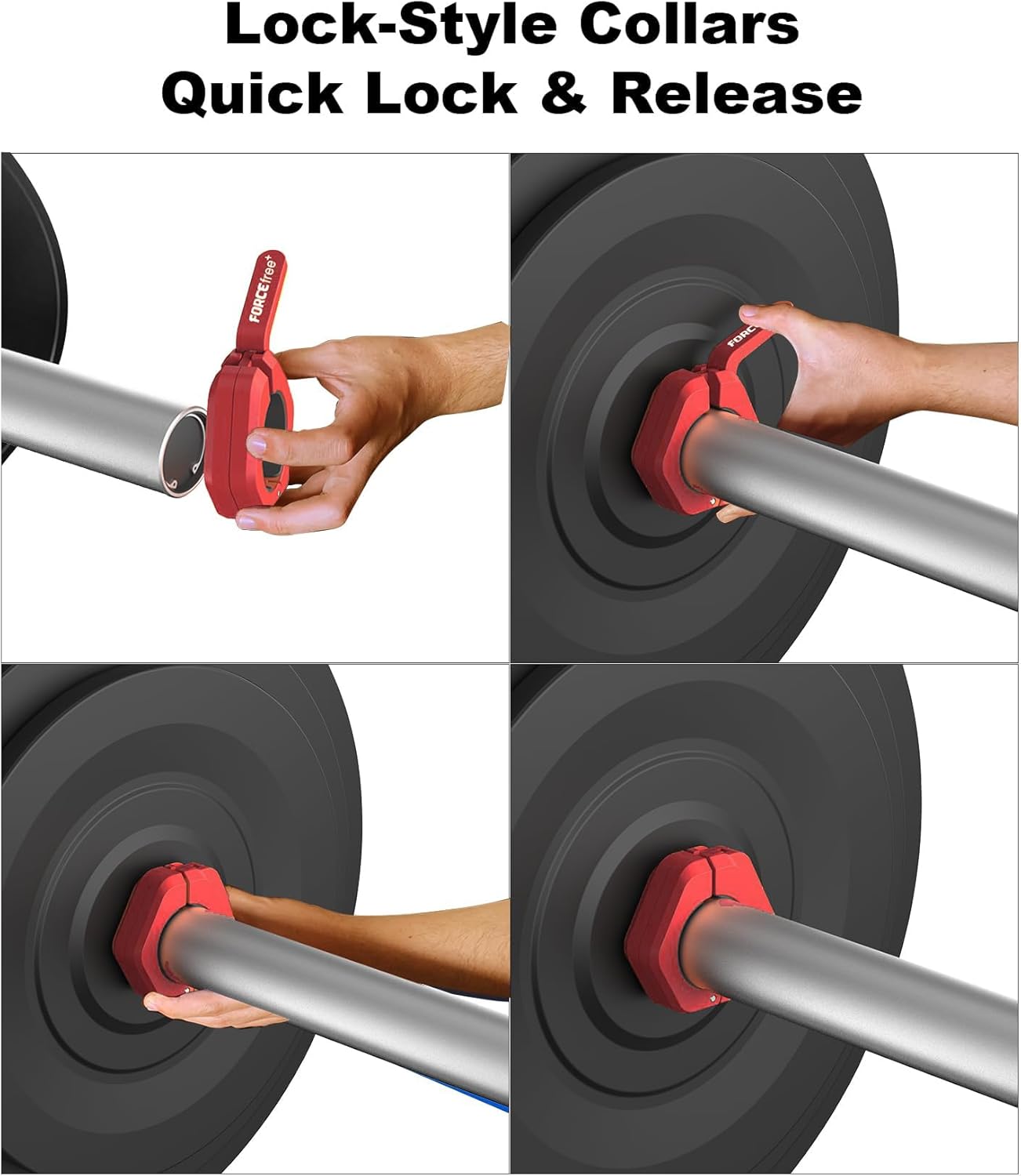 Magnetic Barbell Clamps 2 Inch Olympic – Quick Release Barbell Collars with Anti-Slip TPR Lining | Heavy Duty Weight Clips for Bars for Pro Gym Equipment