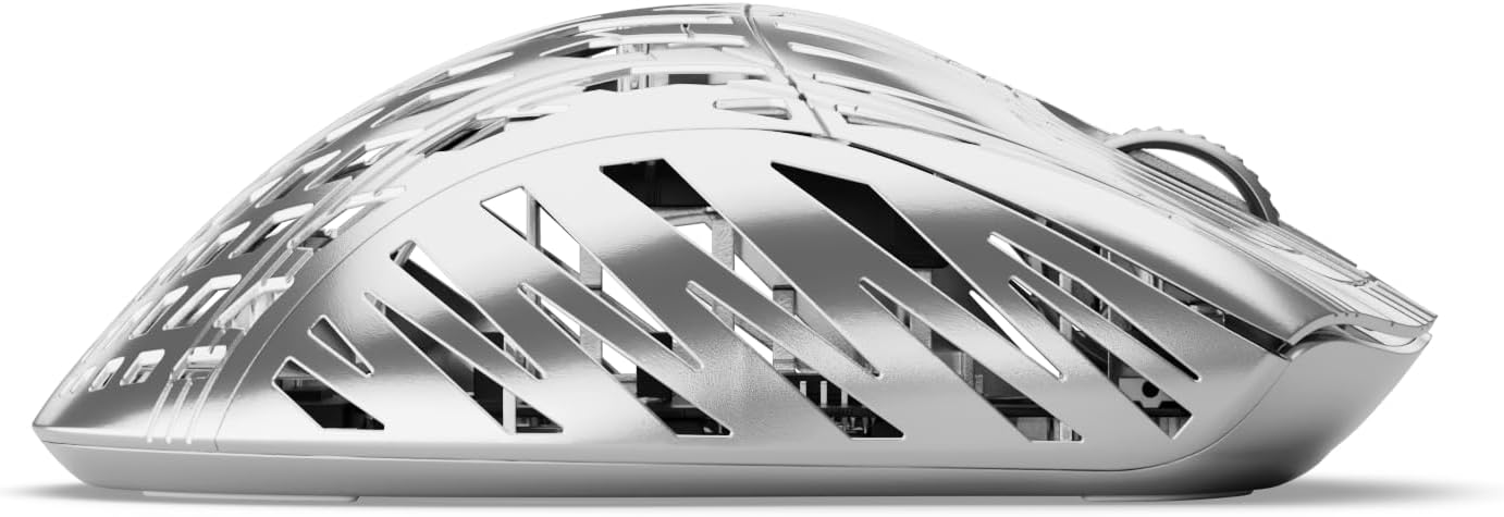 PWNAGE Stormbreaker Wireless Magnesium Gaming Mouse 8kHz - 50grams Ultralight Esports Pro Gamer Flawless Professional PAW3395 Optical Sensor 26,000 DPI - 8000Hz -100% PTFE Skates Ergo -Platinum