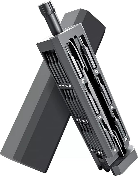 Generic Mini Precision Screwdriver Set, 44-in-1 Magnetic Bits, Manual Repair Tool Set for Gamepad Phone Camera Laptop Watch Glasess, Pocket Size, Grey