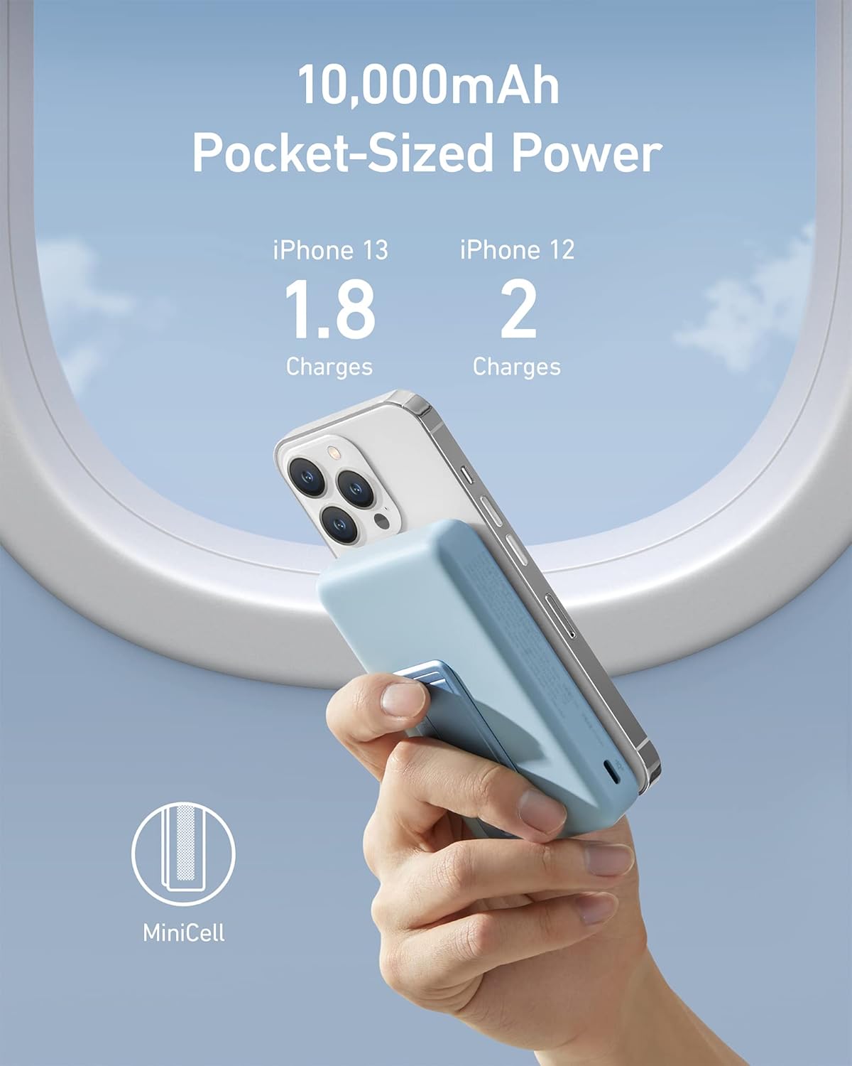 Anker 633 Magnetic Battery, 10,000mAh Wireless Portable Charger, 20W USB-C Power Bank with Stand, Magsafe-Compatible for iPhone 16/15/14 Series