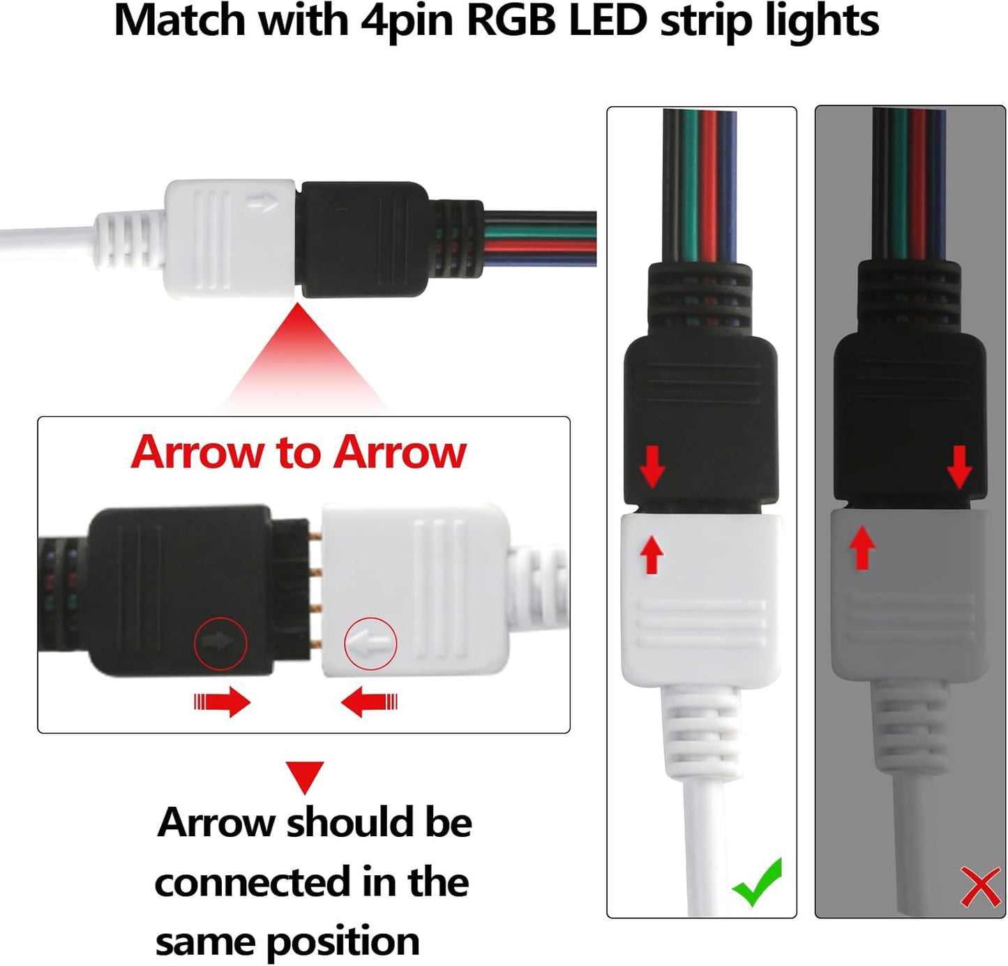 Yiliaw 44 Keys IR Remote Controller Kit - Includes Wireless Rectifier Control Box and DC 12V 3A Power Supply Adapter - Replacement Control for SMD 5050 3528 2835 RGB LED Strip Lights