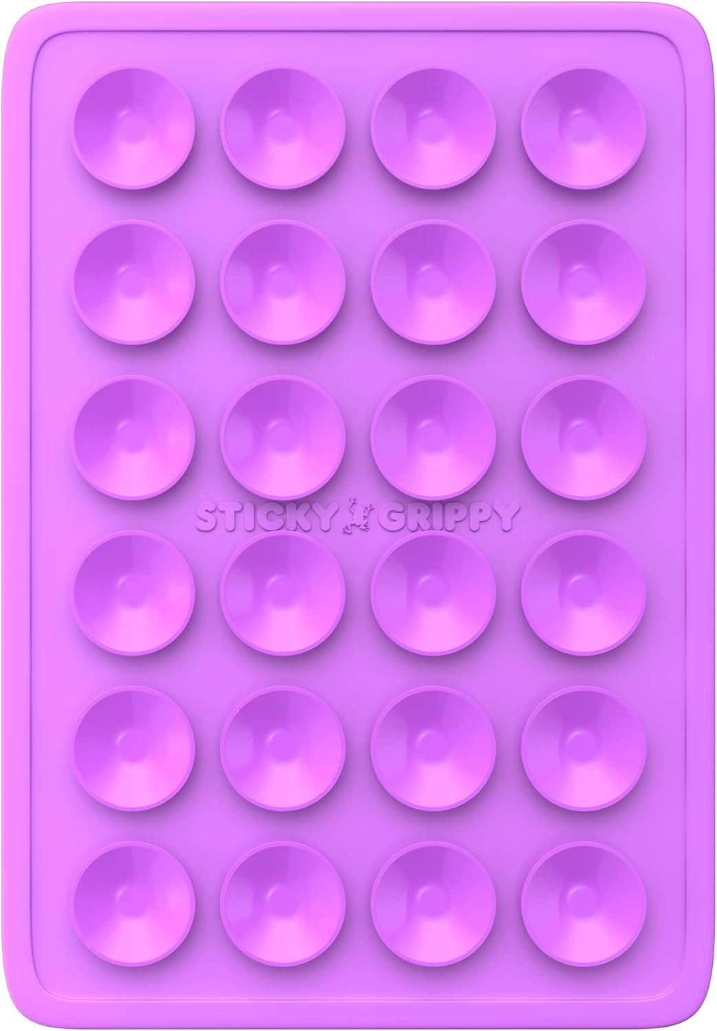 Suction Phone Case Mount, Sillicon Adhesive Phone Accessory for iPhone and Android, Hands-Free Fidget Toy Mirror Shower Phone Holder, Tiktok Videos and Selfies (Purple)