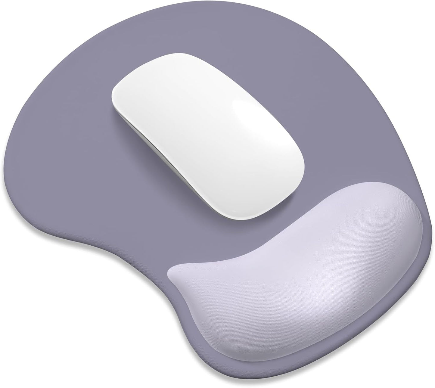 ITNRSIIET Ergonomic Mouse Pad, Cushioned Gel Wrist Rest, Non-Slip Base, Smooth Surface, Compatible with All Mice for Office & Gaming, Desk Accessory, 9.5 x 8.2 inch, Mist Gray