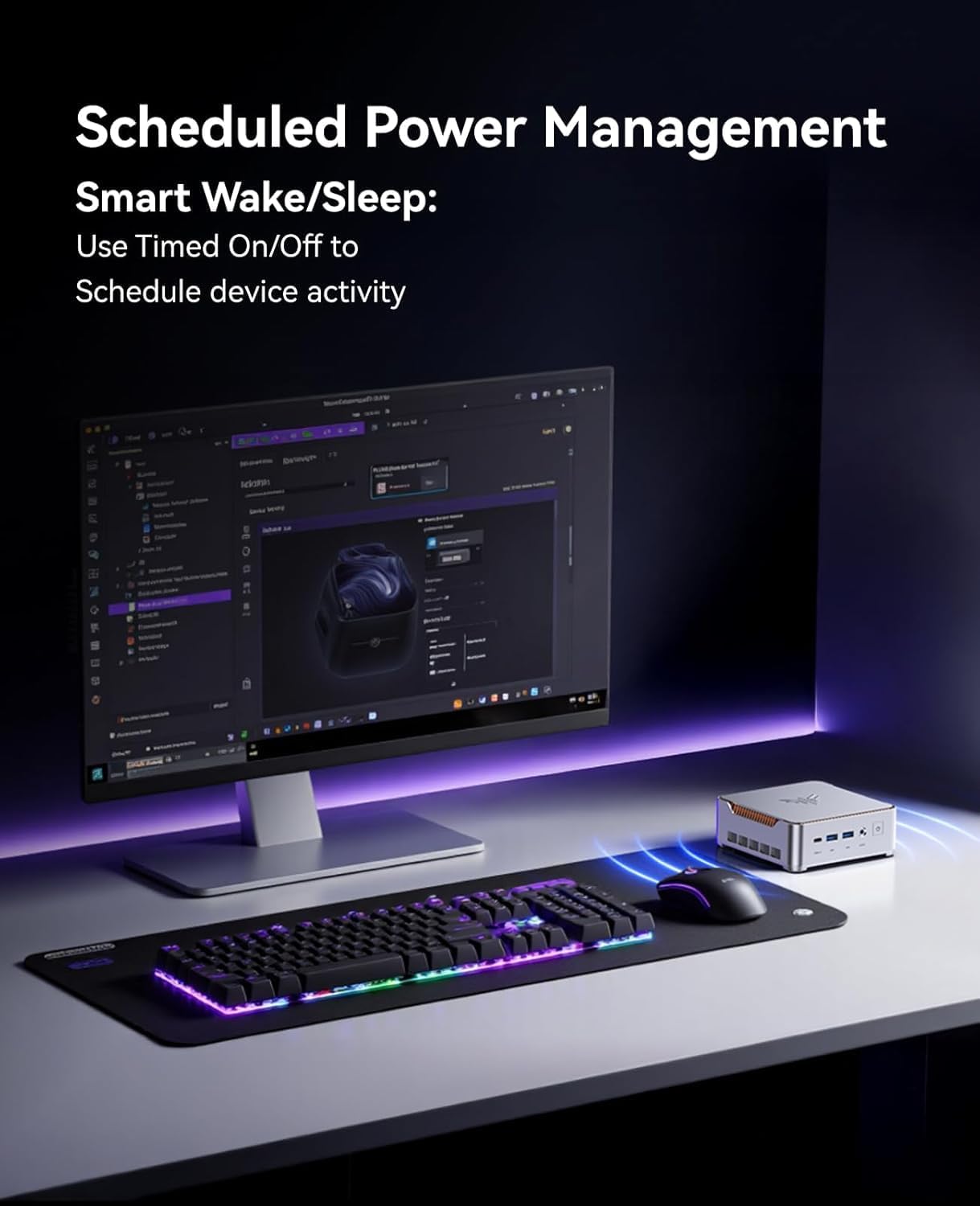 KAMRUI Hyper H2 Mini Gaming PC, in-tel Core i9-11900H (Beat 1195G7/5825U, up to 4.9GHz) 32GB RAM 1TB SSD Mini Desktop Computers, Triple 4K Display 6*USB3.2, USB-C, HDMI, DP, WiFi6, BT5.2, Office Home