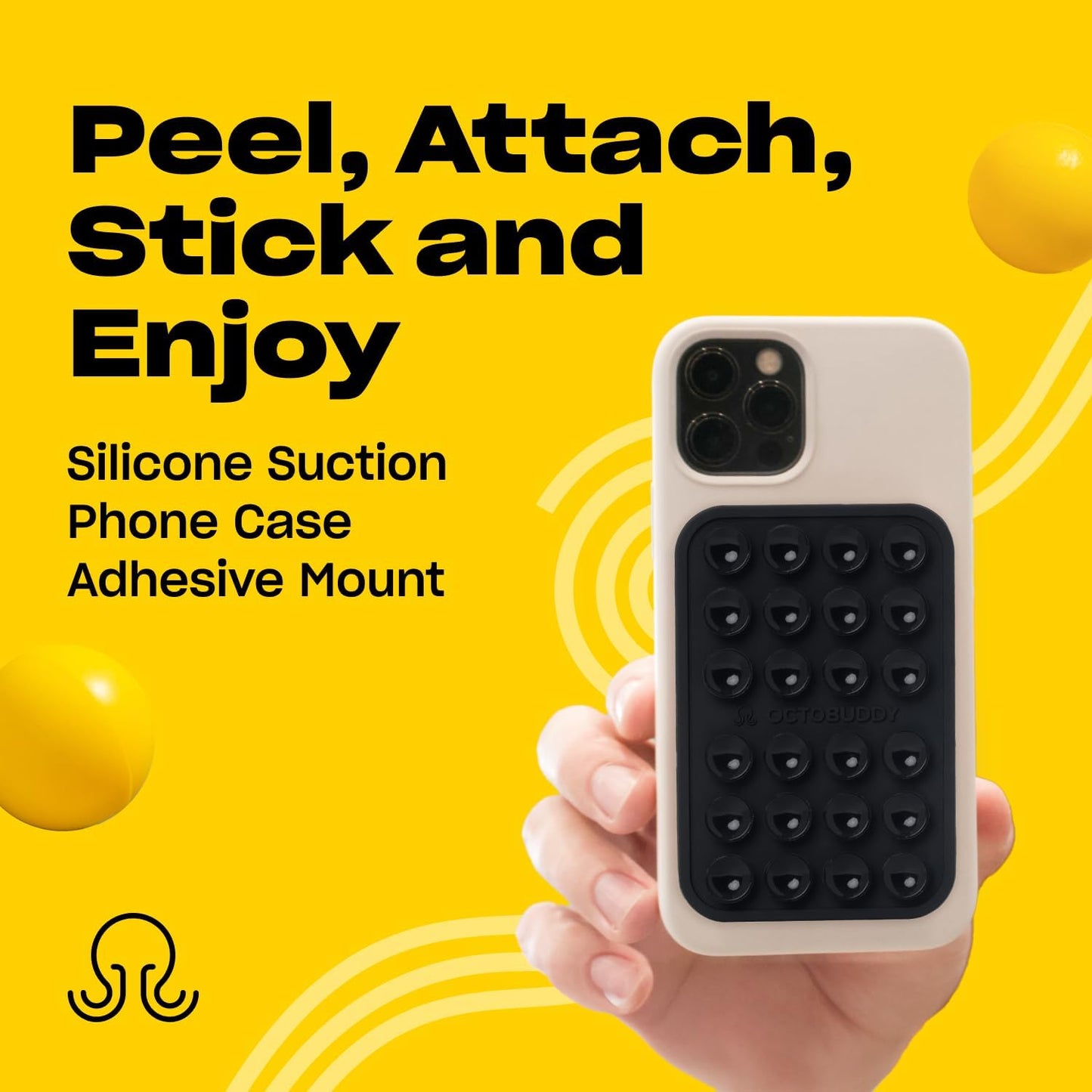 Classic MAX - Silicone Suction Phone Case Adhesive Mount - Hands-Free, Strong Grip Holder for Selfies and Videos - iPhone and Android Compatible - 2.6″ x 3.9″, Darth Vader