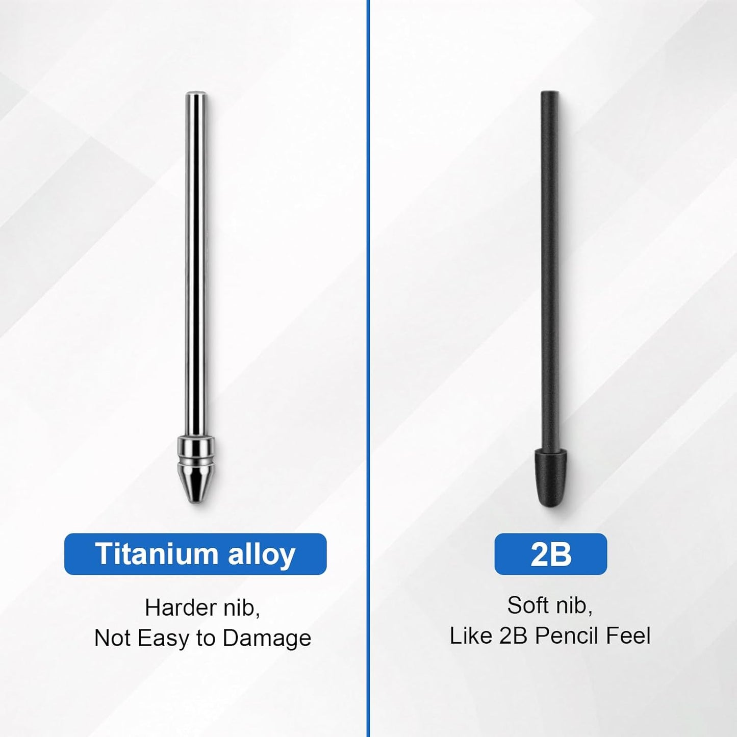 No Wore Out Titanium Alloy Replacement Fine Tips 1 Pcs & 10 Pcs Soft Felt Nibs Combo Set fit for Kindle Scribe Basic and Premium Pens Digital Pen, Smooth Ballpoint Note Taking Backup Nibs