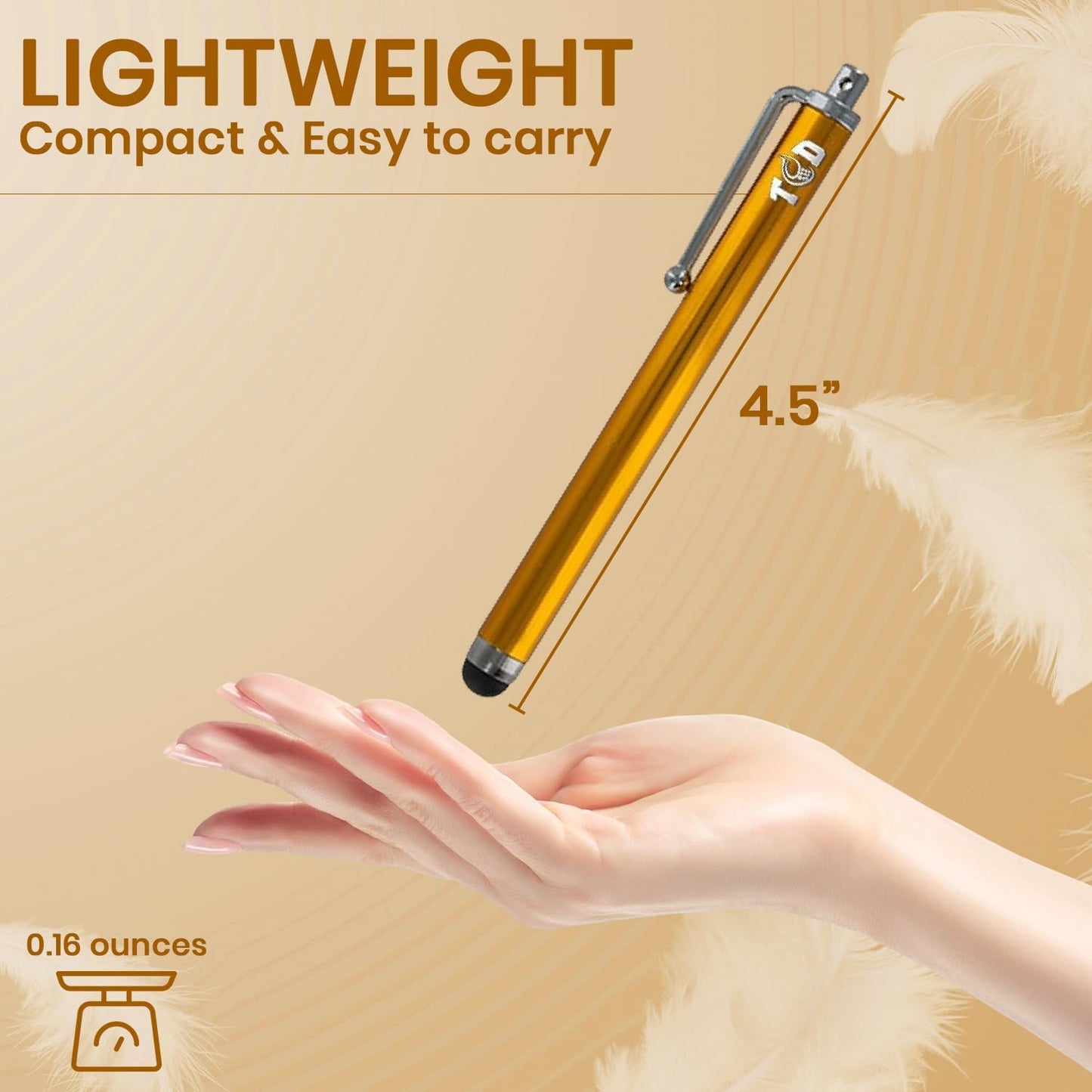 TCD 10-Pack Stylus Pen Set – Universal Capacitive Pen for iPad, iPhone, Tablet, Laptop – Premium Thick Rubber Tip Styluses for All Touchscreen Devices, Coral