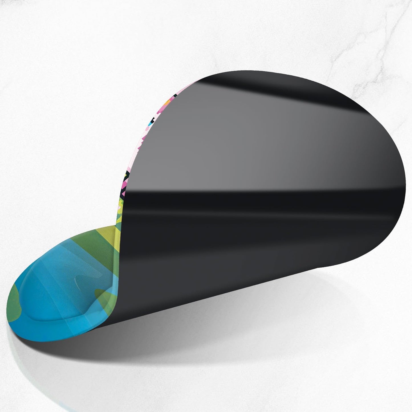 ITNRSIIET Ergonomic Mouse Pad with Comfort Gel Wrist Rest, Non-Slip PU Base, Smooth Textured Surface, Reduces Hand Fatigue & Wrist Pain, 8.7 x 7.2 Inch for Office Gaming Home, PixelCastle