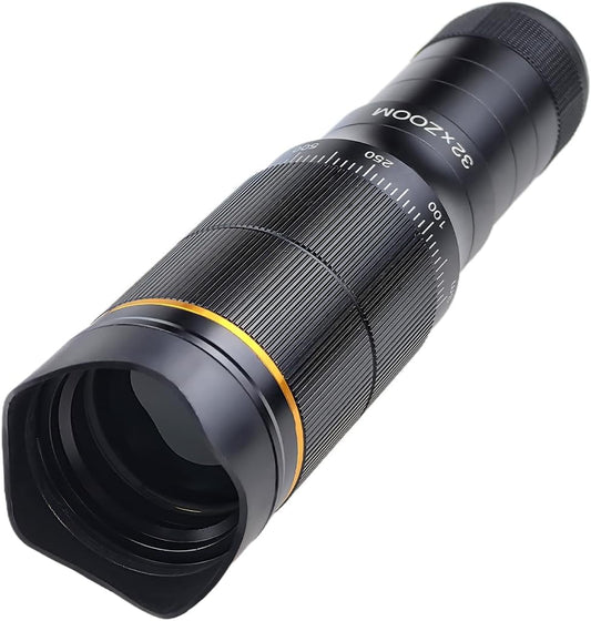 Phone Camera Lens Kit, 32X Long Focus Telephoto, Portable Clip-on HD Phone Zoom Telescope Lens, 0.63X Wide Angle Lens, 198° Fisheye Lens, with Universal Clip and Tripod, for Photo Videos