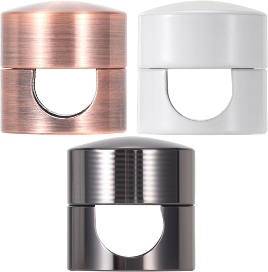 3 Sets Charger Holders for Cords, Adjustable Cable Anchor Holders, Adhesive Metal Cord Clips, Cable Management Wire Organizers for Desk, Office, Nightstand - Black, Red Bronze, White