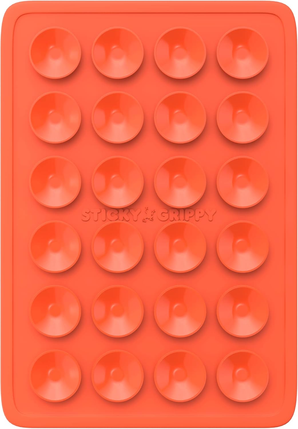 Suction Phone Case Mount, Sillicon Adhesive Phone Accessory for iPhone and Android, Hands-Free Fidget Toy Mirror Shower Phone Holder, Tiktok Videos and Selfies (Orange)