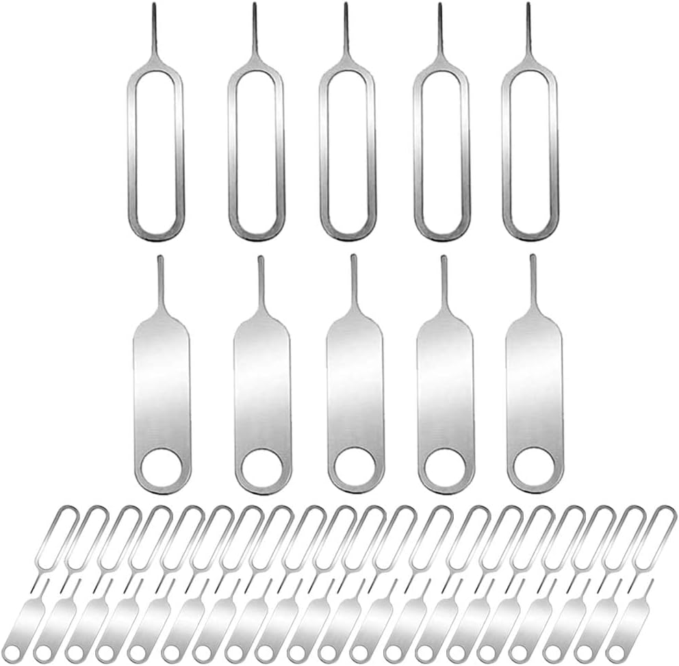 50 Pieces SIM Card Removal Openning Tool Tray Eject Pins Needle Opener Ejector,Compatible with iPhone X, 8 Plus, 8, 7 Plus, All Other iPhone Models, iPads, iPods, Samsung Galaxy Note/S/Edge/J Series