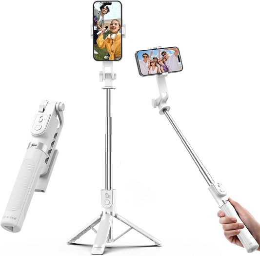 UBeesize Selfie Stick Tripod for iPhone and Android, 52'' Extendable Phone Tripod Stand with Remote, Portable Selfie Sticks with Phone Holder for Video Recording & Travel