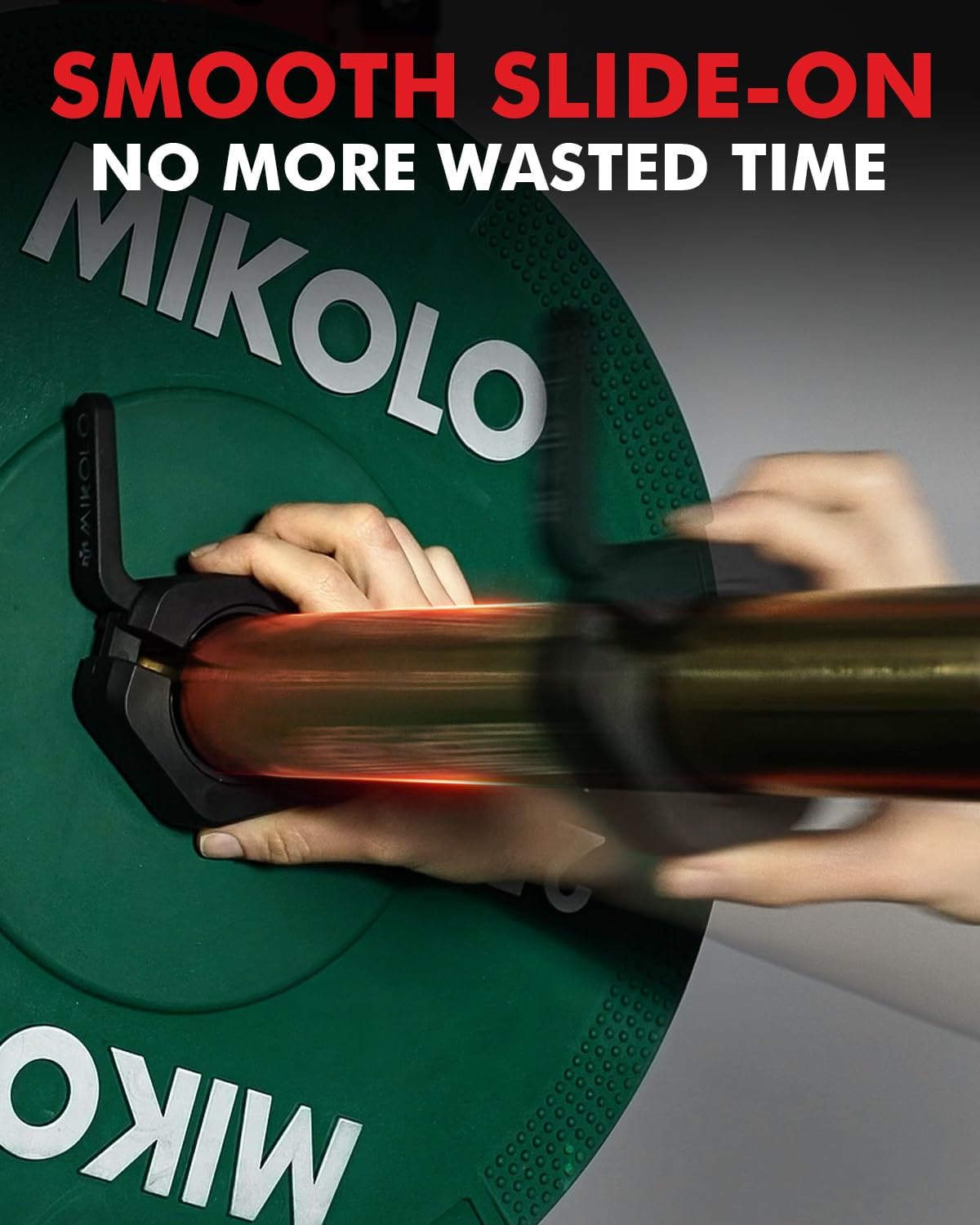 Mikolo Barbell Clamps,2-Inch Olympic Barbell Clips with Anti-Slip TPR Lining and Quick Release for Home and Gym Use