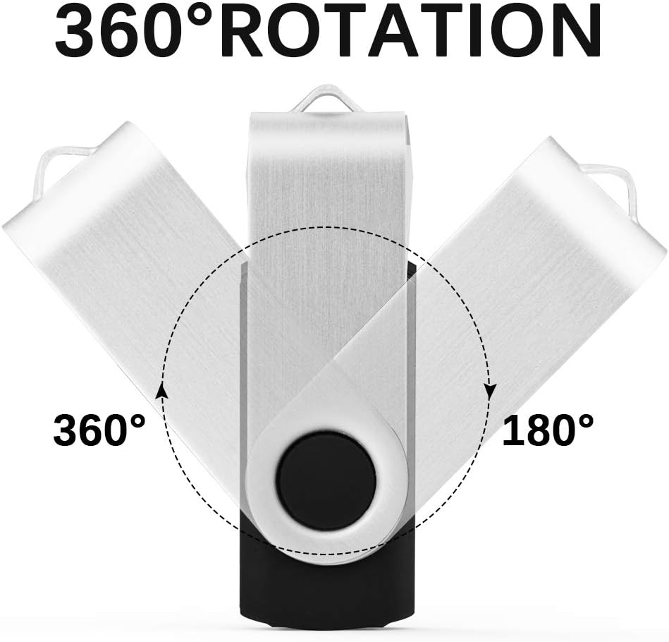 KEXIN 10 Pack 32GB Flash Drive USB Drive Memory Stick Thumb Drive, Black USB 2.0