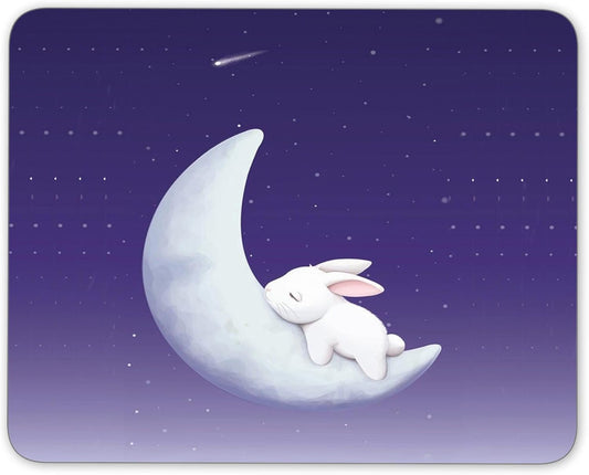 TuMeimei Non-Slip Rubber Mouse Pad (The Rabbit Sleeps on The Moon)
