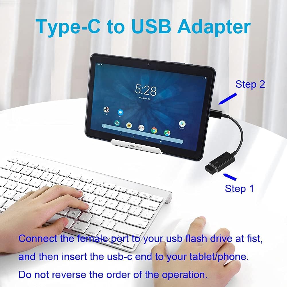 USB C to USB Adapter [2 Pack],Type-C OTG Cable Type C Male to USB A Female Usb to Usbc-c Adapter Compatible with Macbook Pro/Air iPad Pro 2022 2021 2020, Galaxy S23 S22 Ultra Note 10 S9 S8 (Black)