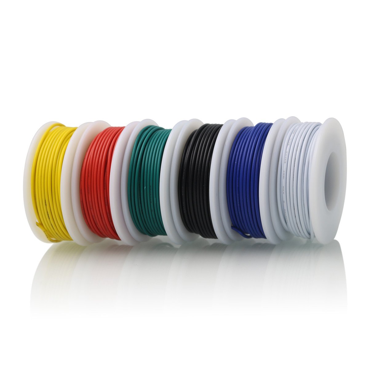 Hook up Wire Kit (Stranded Wire Kit) 28 Gauge 6 Colors 32.8 feet Each Electrical Wire 28 AWG PVC Wire