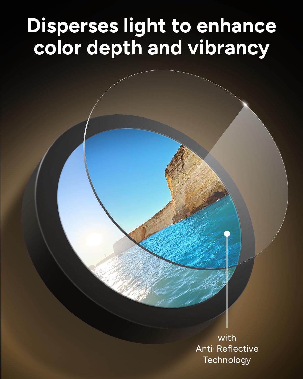 ZAGG Glass Elite Anti-Glare Camera Lens Protector for iPhone 16 Pro Max / 16 Pro - Anti-Reflective Glass, 5X Stronger, Smudge-Free, Eco-Friendly, Easy Installation