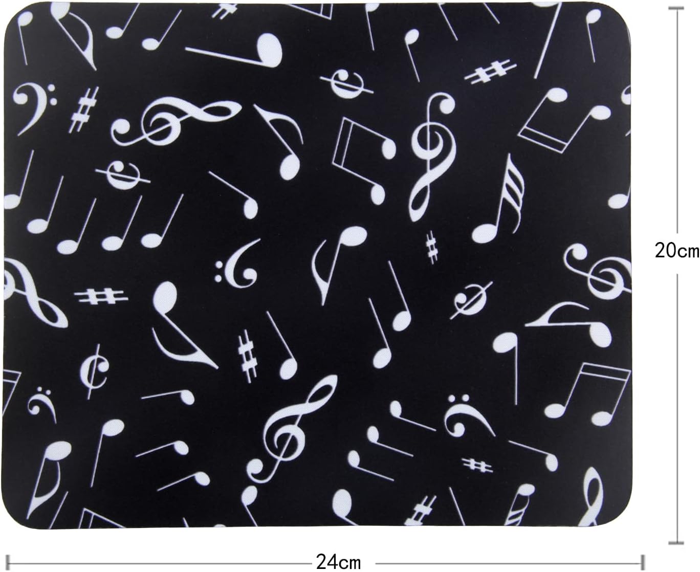 Mouse Pad, Gaming Mouse Pad, Non-Slip Rubber Base Mouse Mat with Designs for Laptop, Computer & Office, 9.5 x 7.9 x 0.12 inches (Little Music Notes)