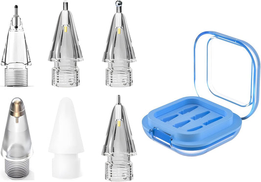 Replacement Pencil Tips for Apple Pencil Pro, Fine Point Metal Tip for Apple Pencil 2nd Generation and 1st Generation/Apple Pencil USB-C Wear-Resistant & Precise Control ipencil Tips Sets with Case