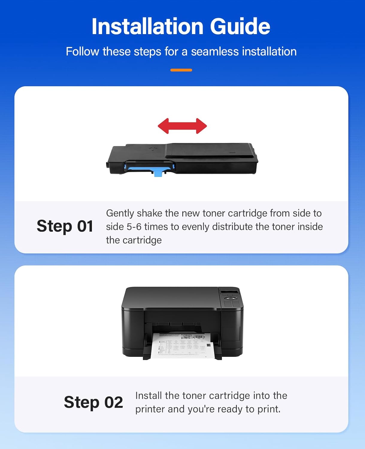 6600 6605 Toner Cartridge Set 4-Pack High Capacity Replacement for Xerox 106R02228 106R02225 106R02226 106R02227 Compatible with Xerox Phaser 6600 Workcenter 6605 Printer Ink Black Cyan Magenta Yellow