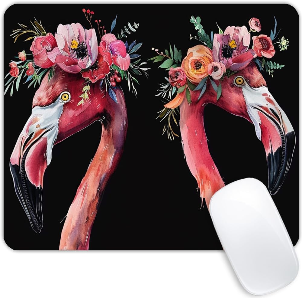 Square Mouse Pad Flamingo-1,Gaming Mouse Pads for Desk,Soft Computer Waterproof Non-Slip Mouse Mat
