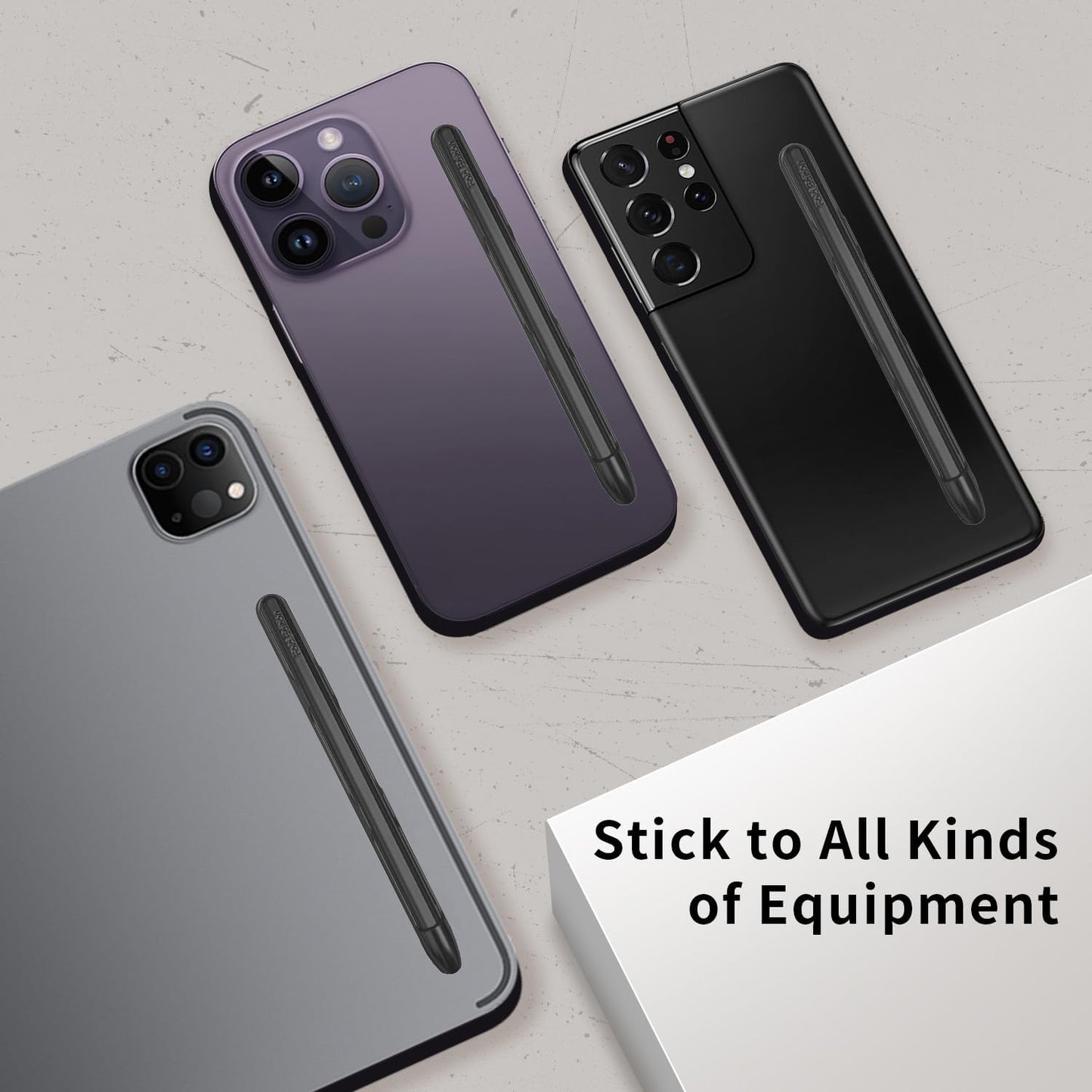 Stylus Pens with Pen Slot for Touch Screens, High Precision Capacitive Universal Stylus for iPad iPhone Tablets Samsung Galaxy All Touch Screen Devices (Black-Long)