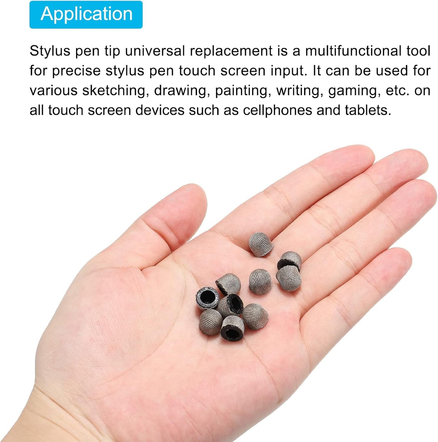 MECCANIXITY 6pcs 7.5mm Stylus Pen Fine Tips Conductive Fiber Capacitive Touch Screen Pens Tip Universal Replacement