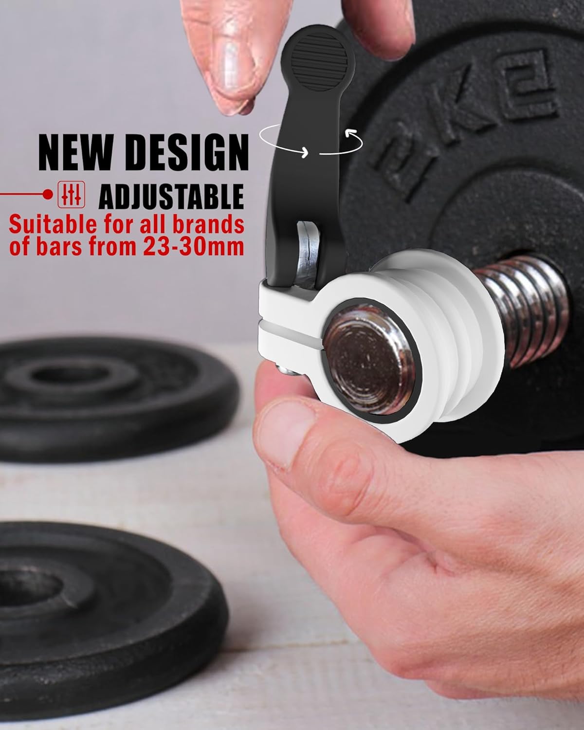 Mini Barbell Clips 1 inch I Multi-Size Adjustable Barbell Collar I 1 inch Barbell ClampsIQuick Release Weight Clips Pair of Locking for Dumbbell Bar