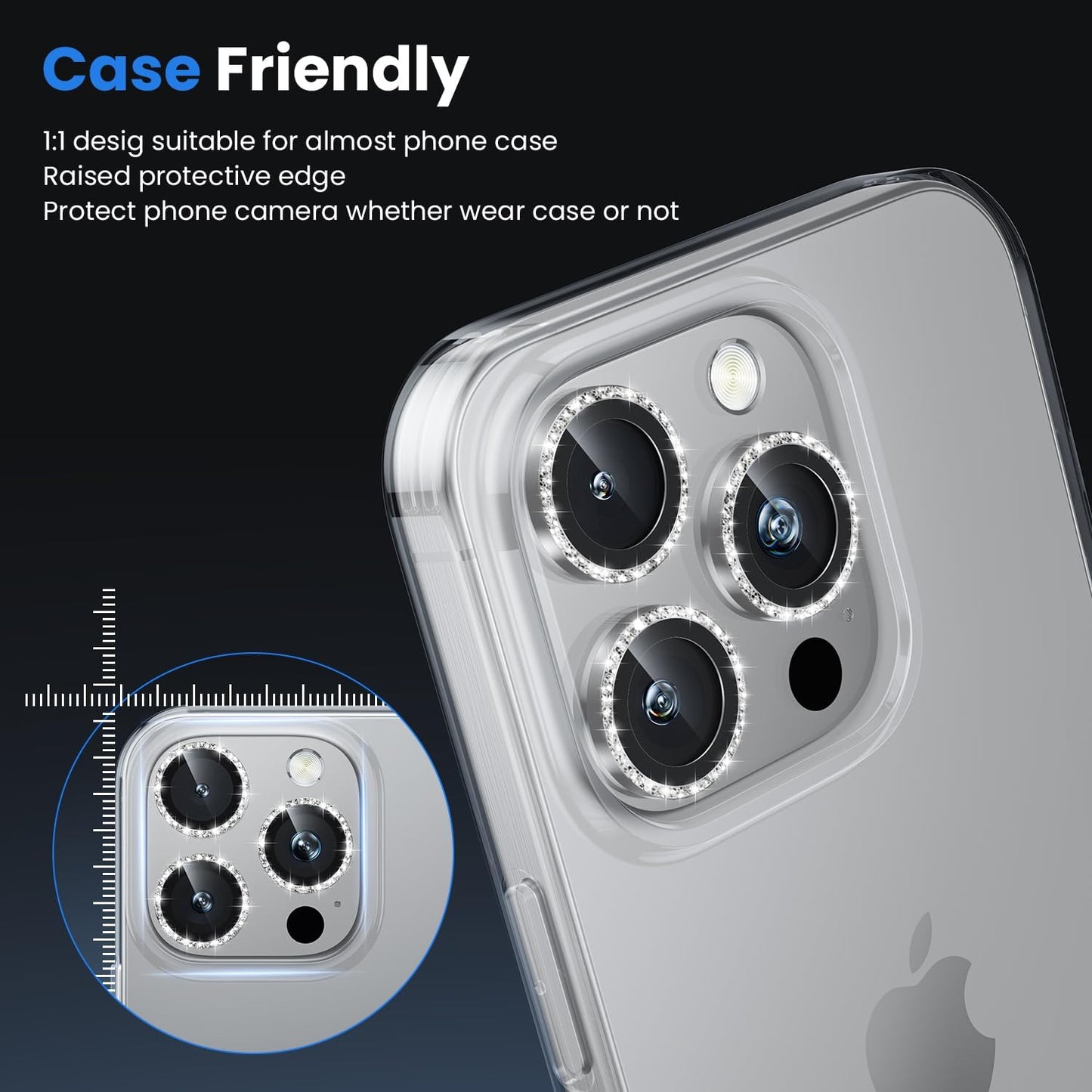 WSKEN for iPhone 16 Pro/iPhone 16 Pro Max Camera Lens Protector - [Original Shooting Model] Shatterproof Ultra HD Tempered Metal Glass Camera Screen Protector Cover Film Accessories