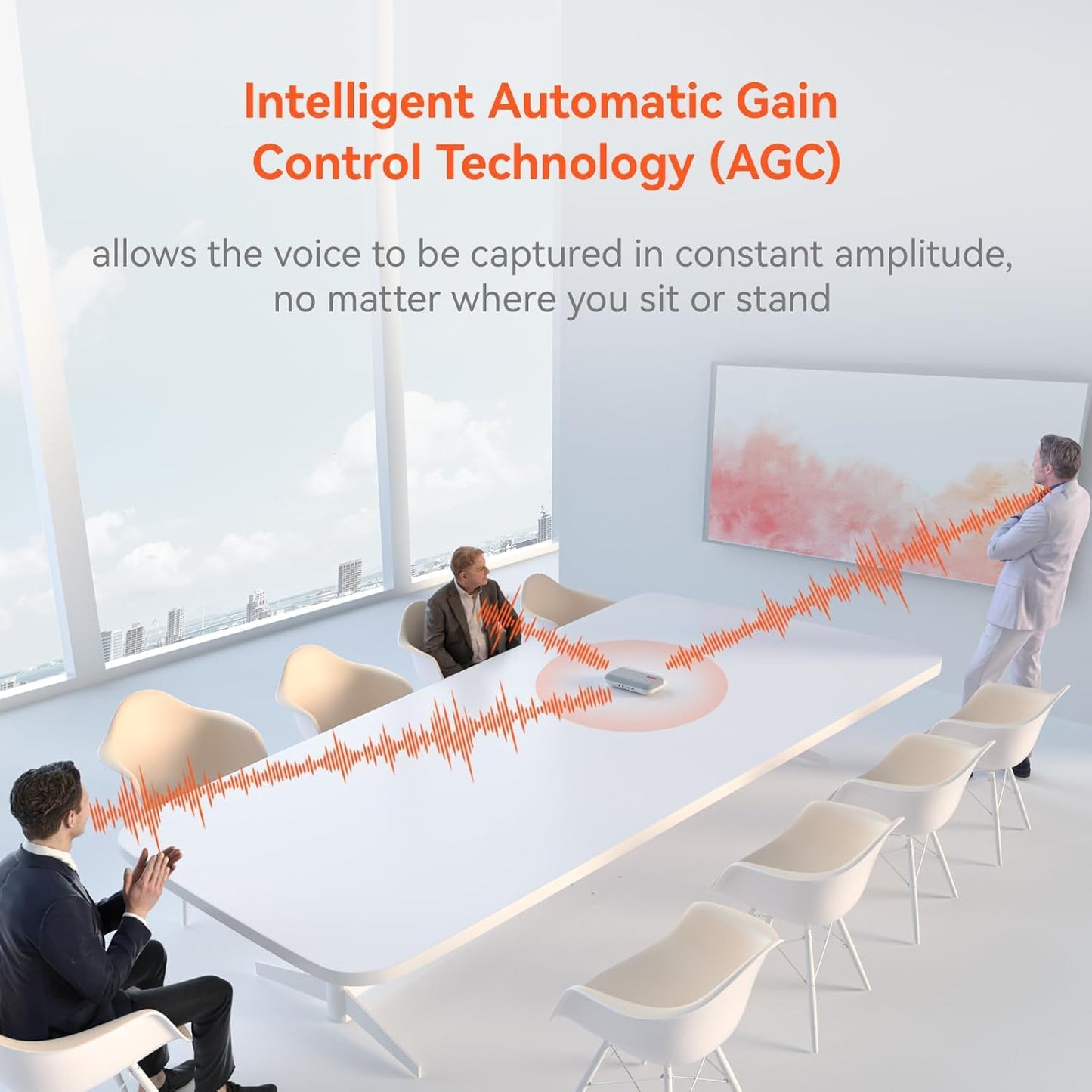 NUROUM A15 Bluetooth Conference Speaker and Microphone, 360° Voice Pick up & Noise Canceling Computer Speakerphone with 4 MEMS Mics, Daisy Chain, w/Dongle, USB Plug & Play